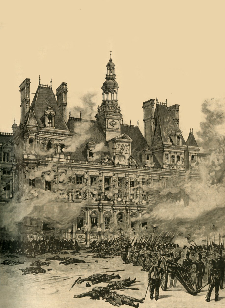 A Hotel de Ville elfoglalása, Párizs, júliusi forradalom, 1830 c1890. alkotó: Unbekannt
