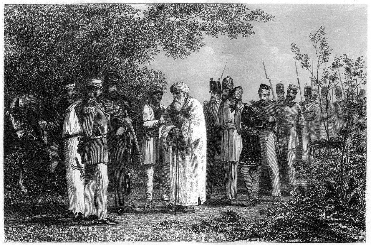 Delhi királyának elfogása Hodson kapitány által, 1858, 1860 körül alkotó: Unbekannt