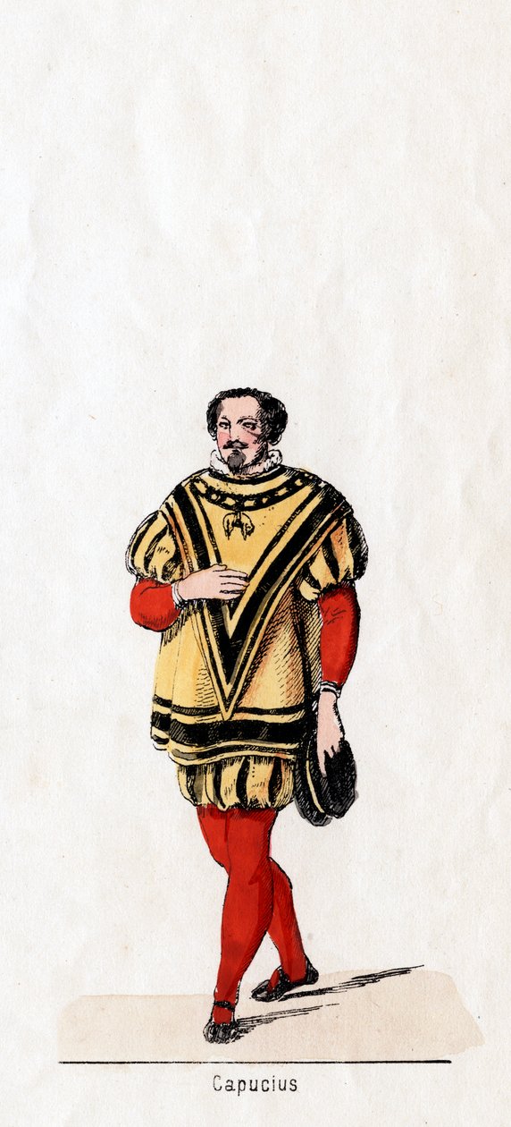 Capucius, Shakespeare VIII. Henrik drámájának jelmezterve, 19. század alkotó: Unbekannt