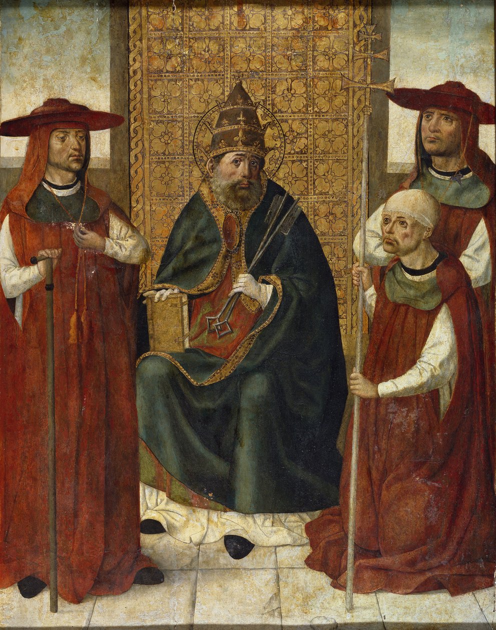Pedro González de Mendoza bíboros 1428-1495 Szent Péter előtt imádkozik, 1490-1495 alkotó: Unbekannt