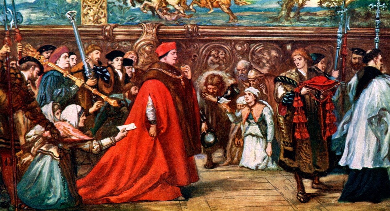 Wolsey bíboros menetben megy a Westminster Hallba, 1887, 1920 alkotó: Unbekannt