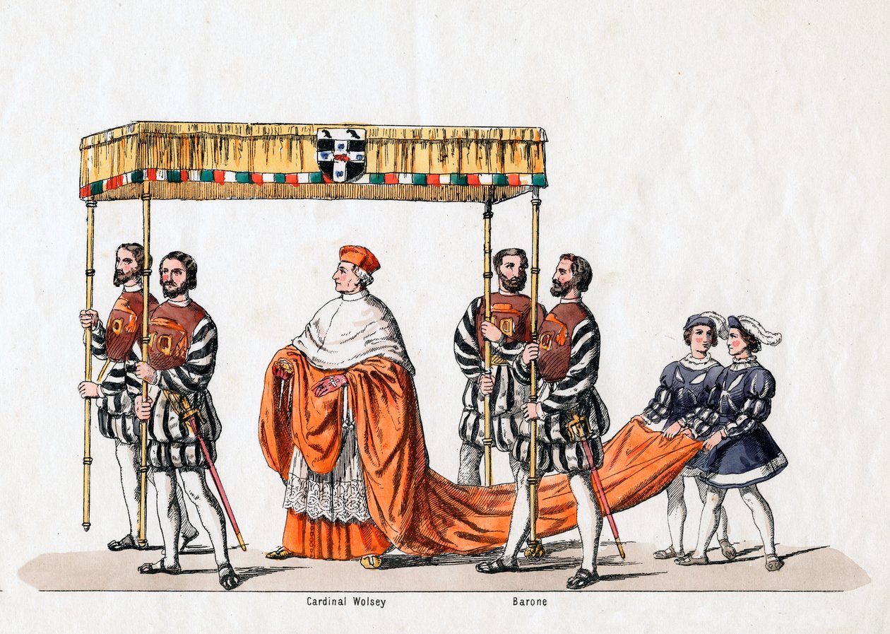 Wolsey bíboros, Shakespeare drámájának jelmezterve, VIII. Henrik, XIX. alkotó: Unbekannt