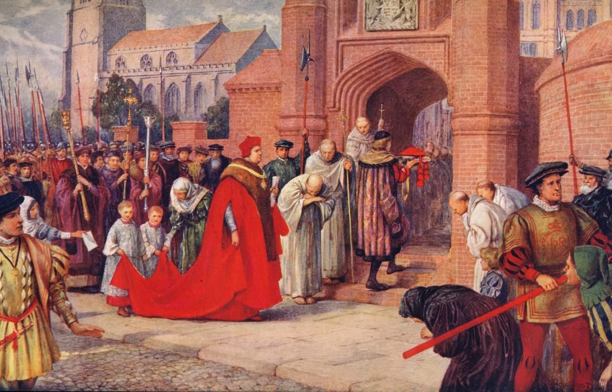 Wolsey bíboros valószínűleg belép a Hampton Court-palotába, 1917 alkotó: Unbekannt
