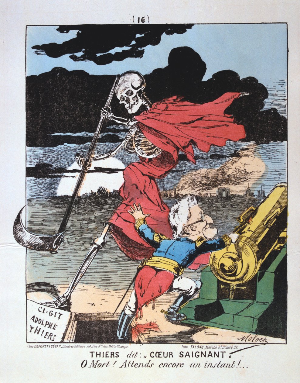 Karikatúra Adolphe Thiers ellen, 1871 alkotó: Unbekannt