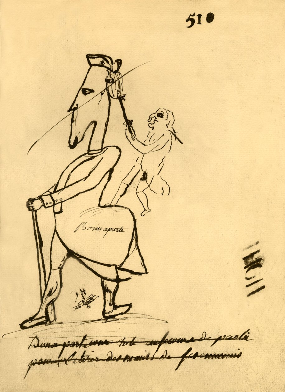 Napóleon karikatúrája, 1779, 1921. alkotó: Unbekannt