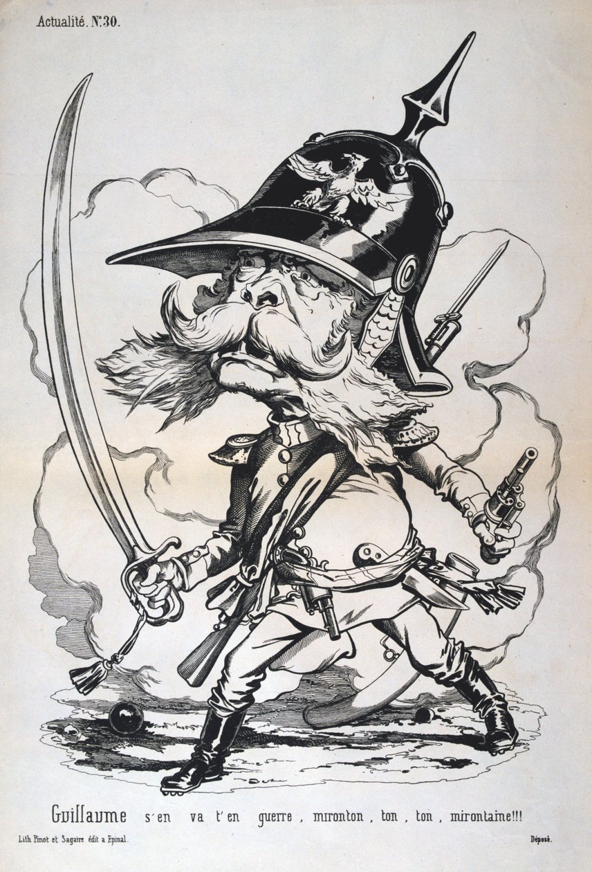 I. Vilmos porosz karikatúra, francia-porosz háború, 1870-1871. alkotó: Unbekannt