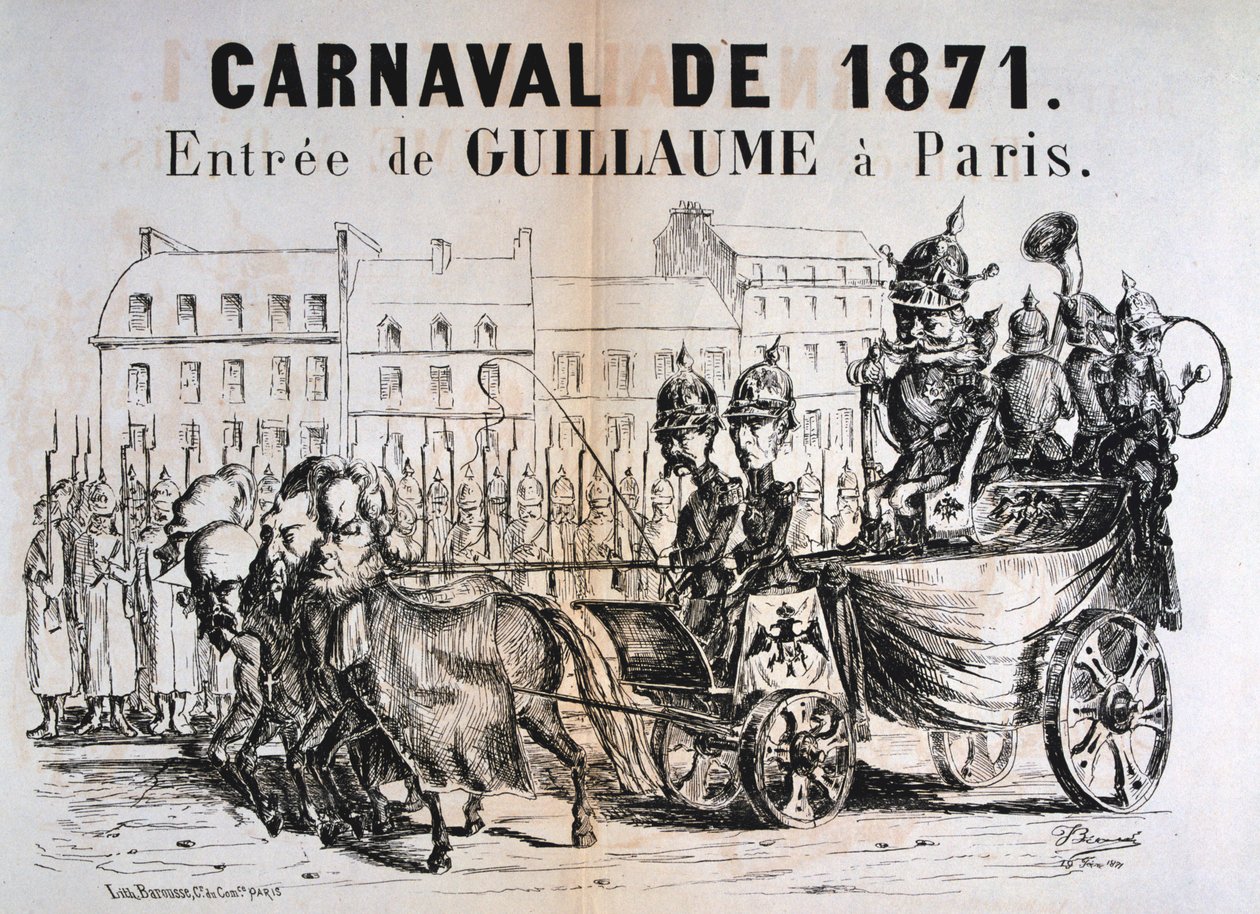 Carnaval de 1871, I. Vilmos porosz belép Párizsba, 1871. február alkotó: Unbekannt