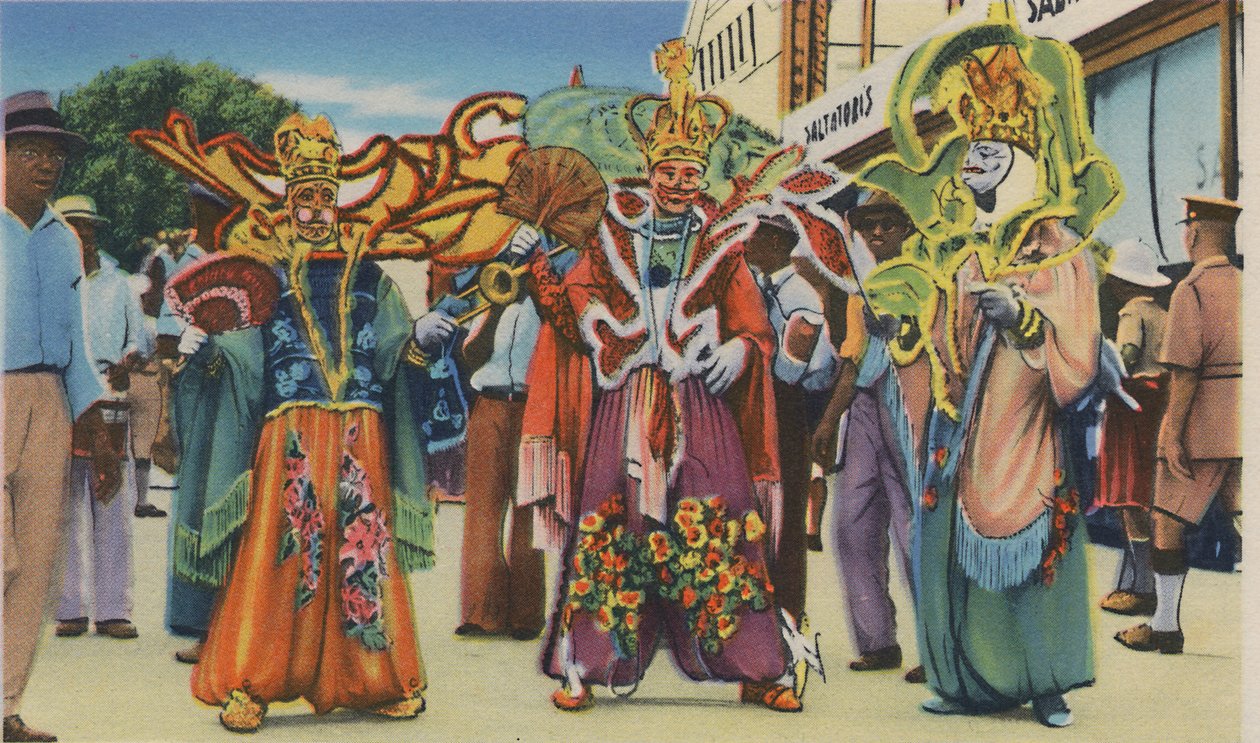 Karnevál, Trinidad, B.W.I., 1940-es évek. alkotó: Unbekannt
