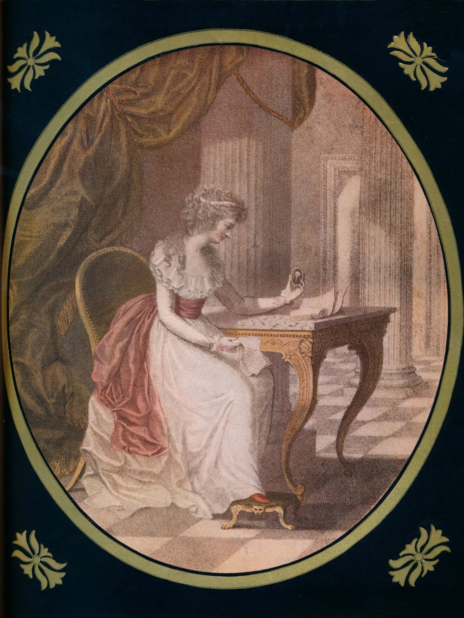 Caroline of Litchfield, Waldstein képén meditál, 1780-as évek, 1910 alkotó: Unbekannt