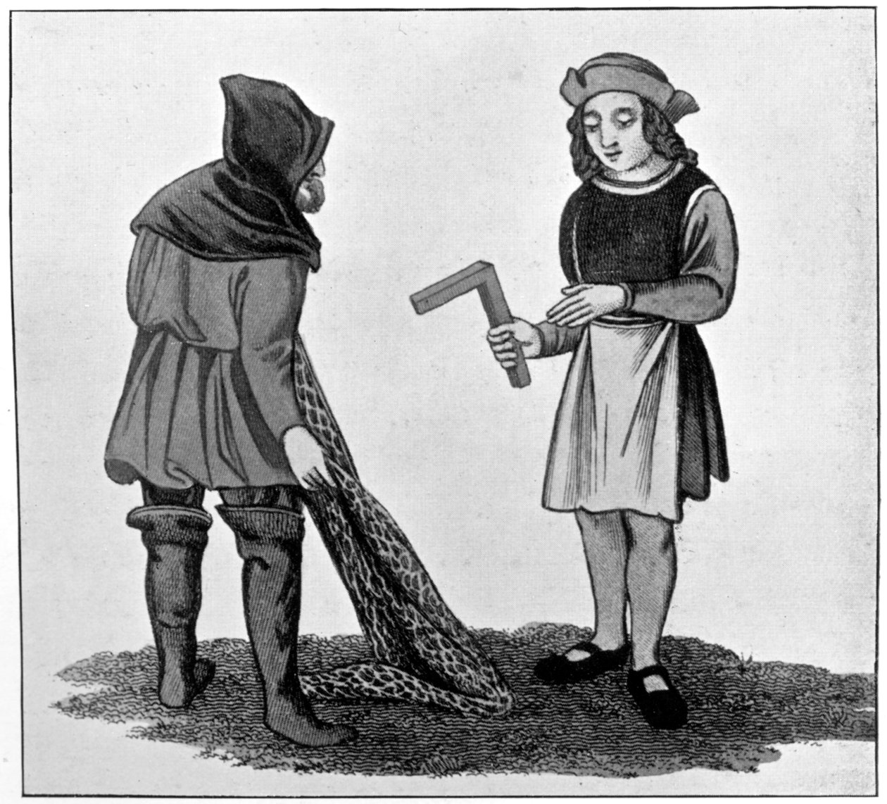 Asztalos és halász, 15. század, 1910 alkotó: Unbekannt