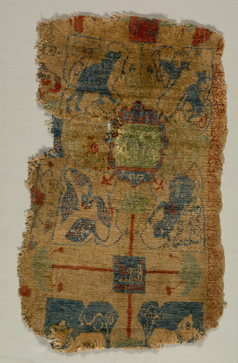 Szőnyegtöredék, c. 1400-as évek. alkotó: Unbekannt
