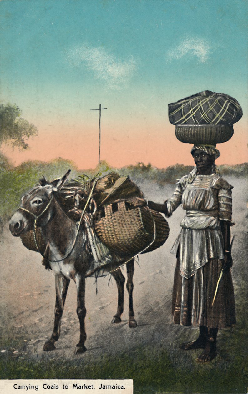 Carrying Coals to Market, Jamaica, 20. század eleje. alkotó: Unbekannt