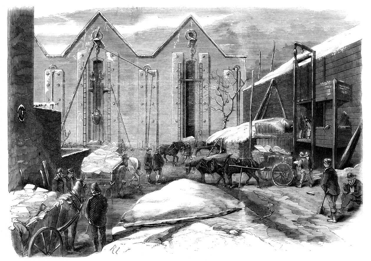 Carting the Ice, 1861 alkotó: Unbekannt