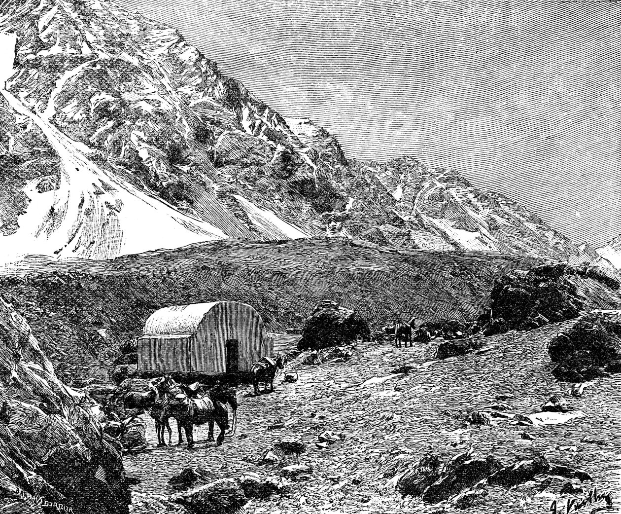 Hovel of Portillo, a Cumbre, Chile, 1895 alkotó: Unbekannt