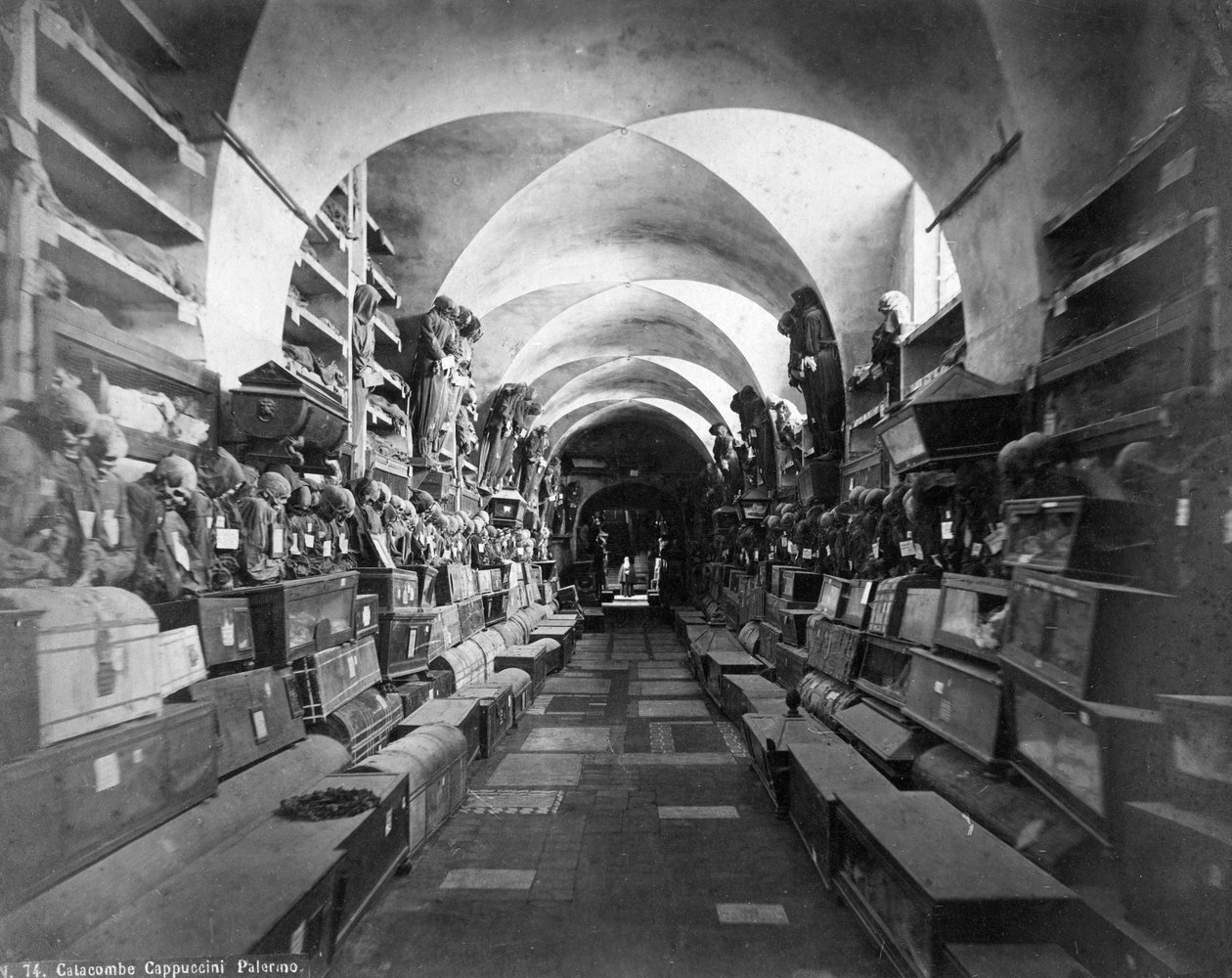 A kapucinusok katakombái, Palermo, Olaszország, 1910-es évek alkotó: Unbekannt