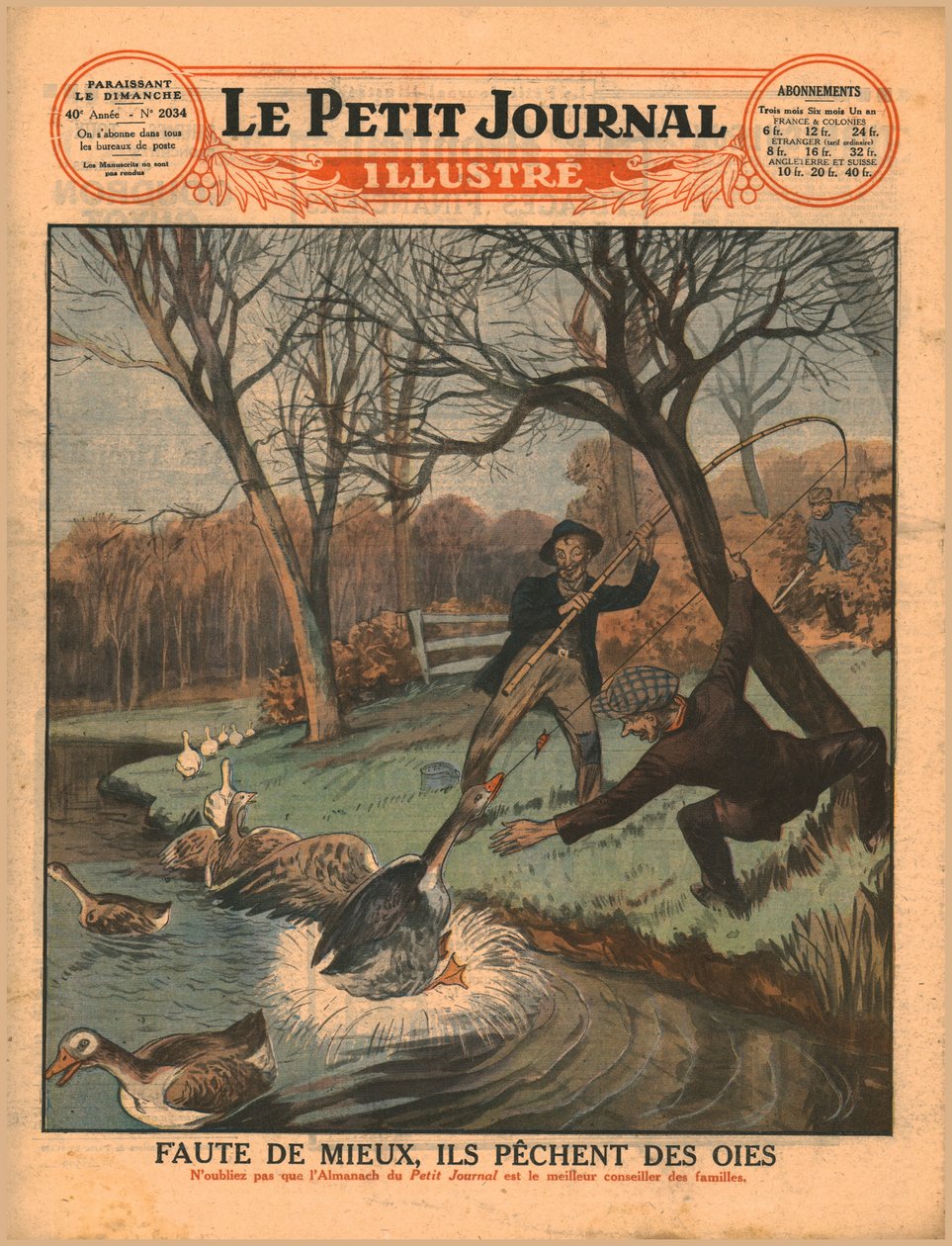 Libafogás horgászbottal, 1929. alkotó: Unbekannt