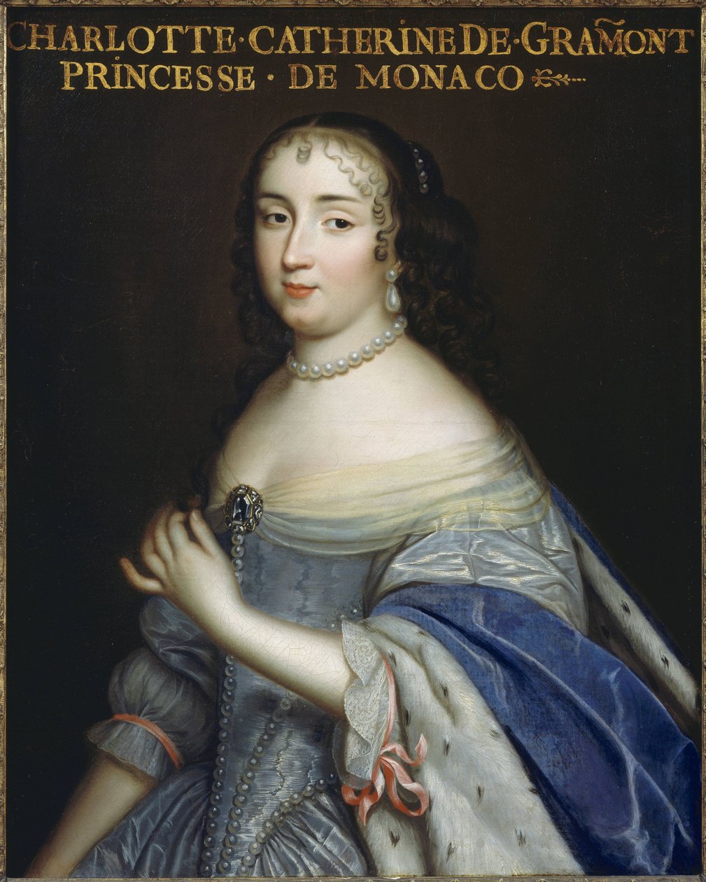 Catherine Charlotte de Gramont 1638-1678, monacói hercegnő és Valentinois hercegné, 1665 körül. alkotó: Unbekannt
