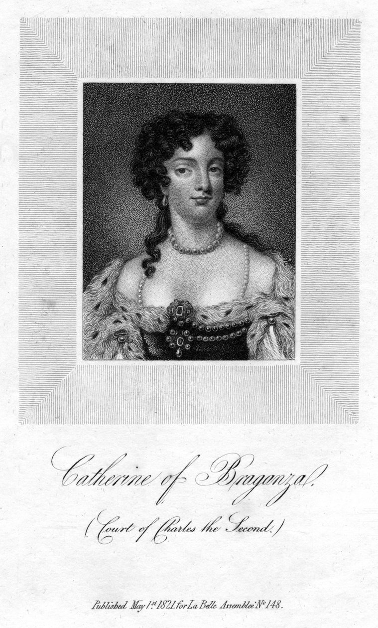 Braganzai Katalin, II. Károly angol király hitvese, 1821 alkotó: Unbekannt
