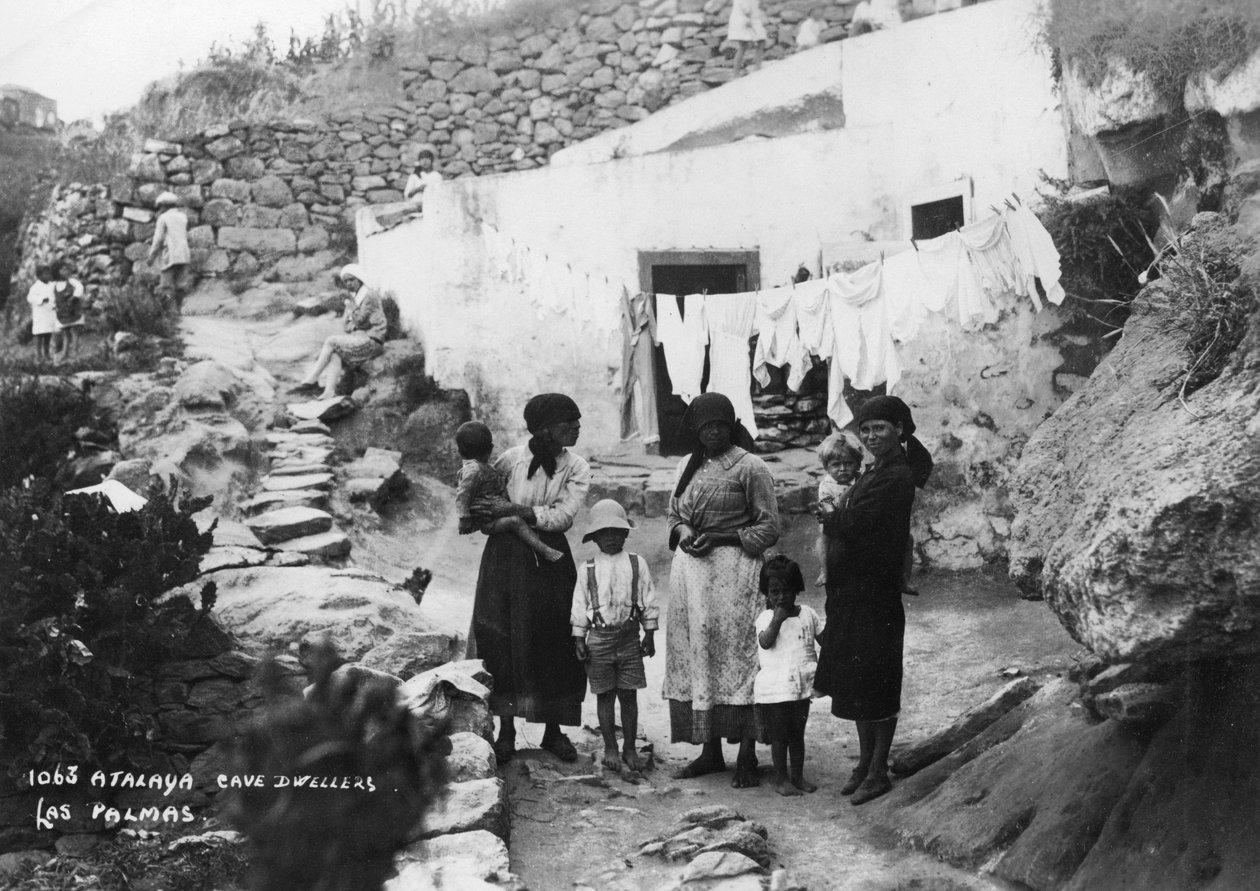 Barlanglakók, Atalaya, Las Palmas, Gran Canaria, Kanári-szigetek, Spanyolország, az 1920-as évektől az 1930-as évekig alkotó: Unbekannt