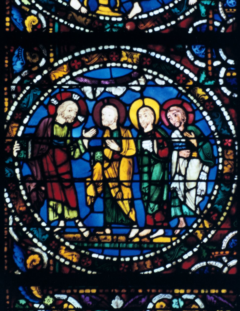 Thabor központja, ólomüveg, Chartres-i katedrális, Franciaország, 1194-1260 alkotó: Unbekannt