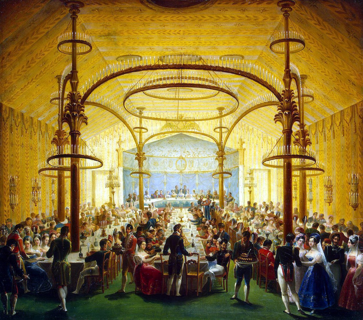 Ünnepi vacsora Dmitrij Golicin moszkvai főkormányzó tiszteletére, 1830-as évek alkotó: Unbekannt