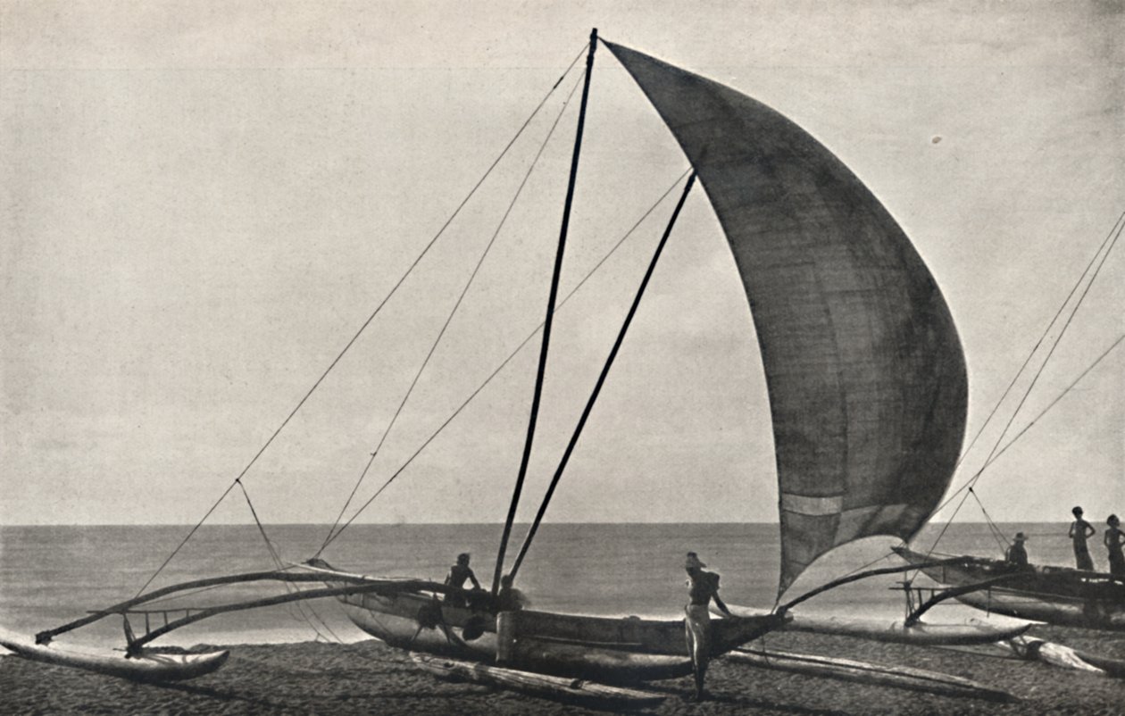 Ceyloni kitámasztós tengeri halászhajó, 1926 alkotó: Unbekannt