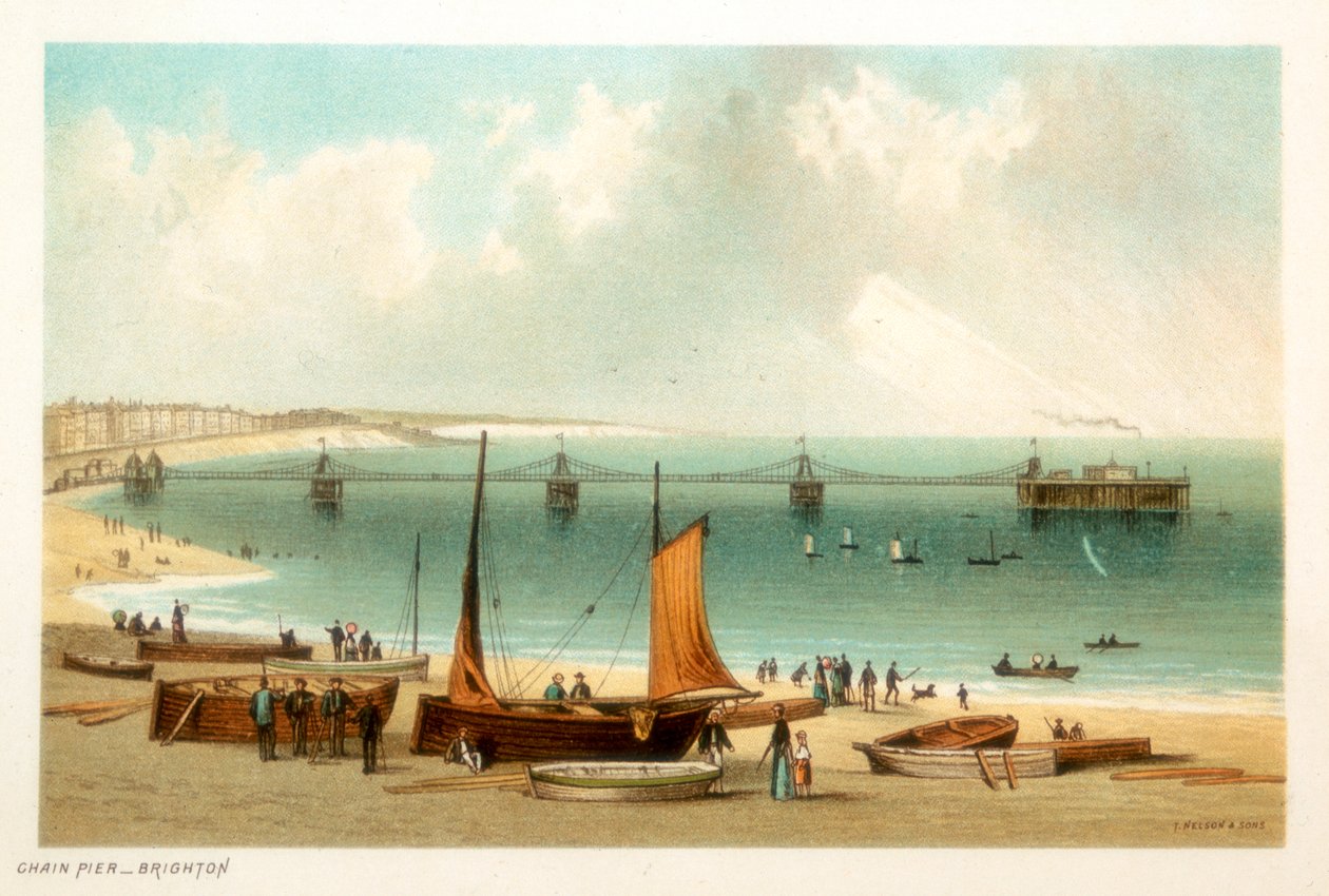 Láncos móló, Brighton, Sussex, 1889 alkotó: Unbekannt
