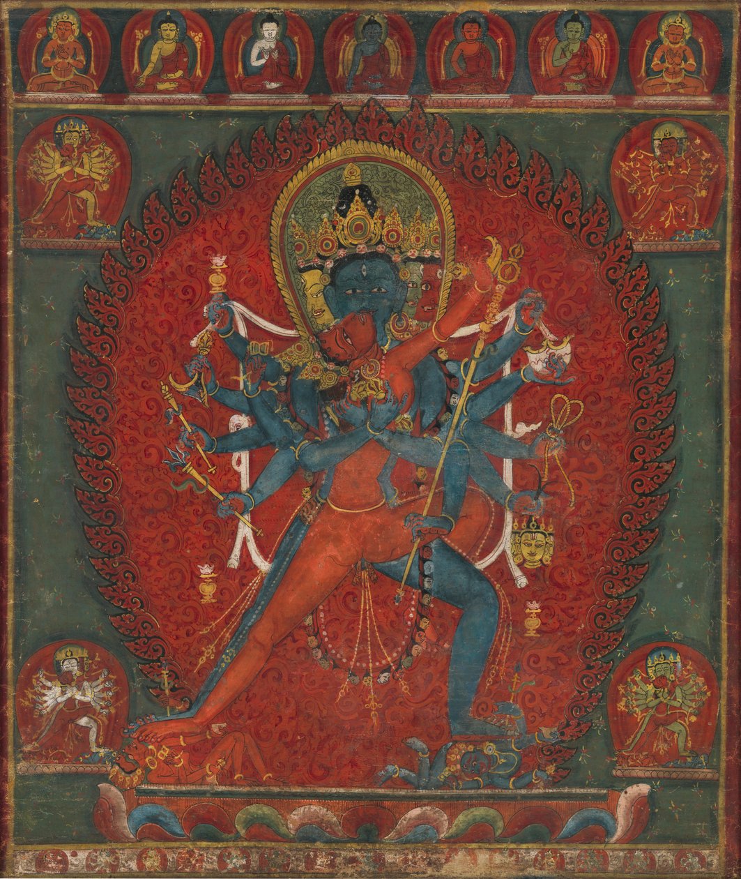 Csakrasamvara és Vadzsravarahi, 1575-1600. alkotó: Unbekannt