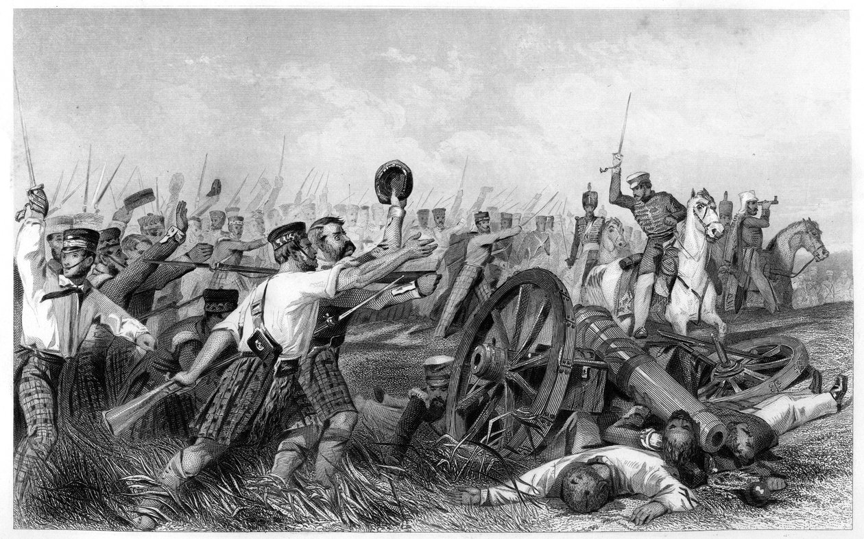 A hegyvidékiek vádja Cawnpore előtt, Havelock tábornok alatt, 1857, 1860 c. alkotó: Unbekannt
