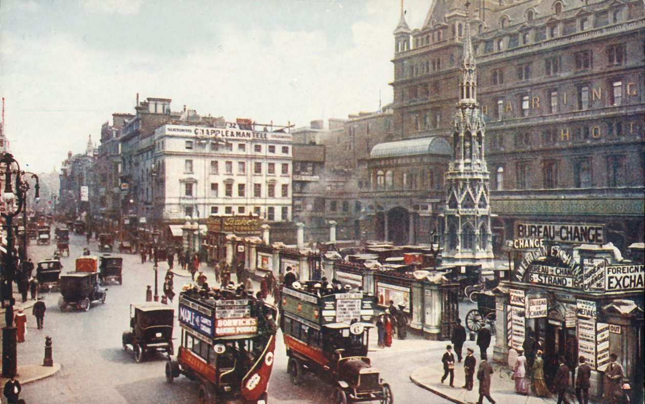 Charing Cross and the Strand, London, 1910. alkotó: Unbekannt