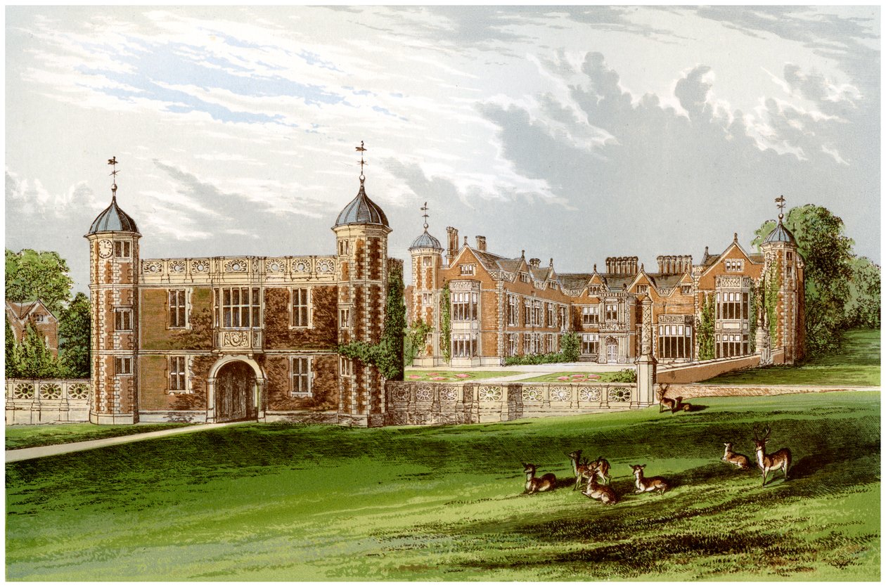 Charlecote Park, Warwickshire, a Lucy család otthona, 1880 alkotó: Unbekannt