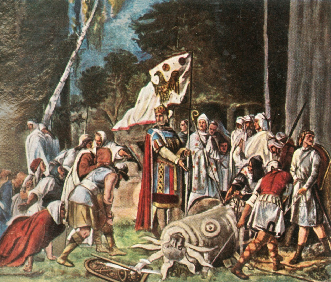Nagy Károly elpusztít egy pogány bálványt, 1936. alkotó: Unbekannt