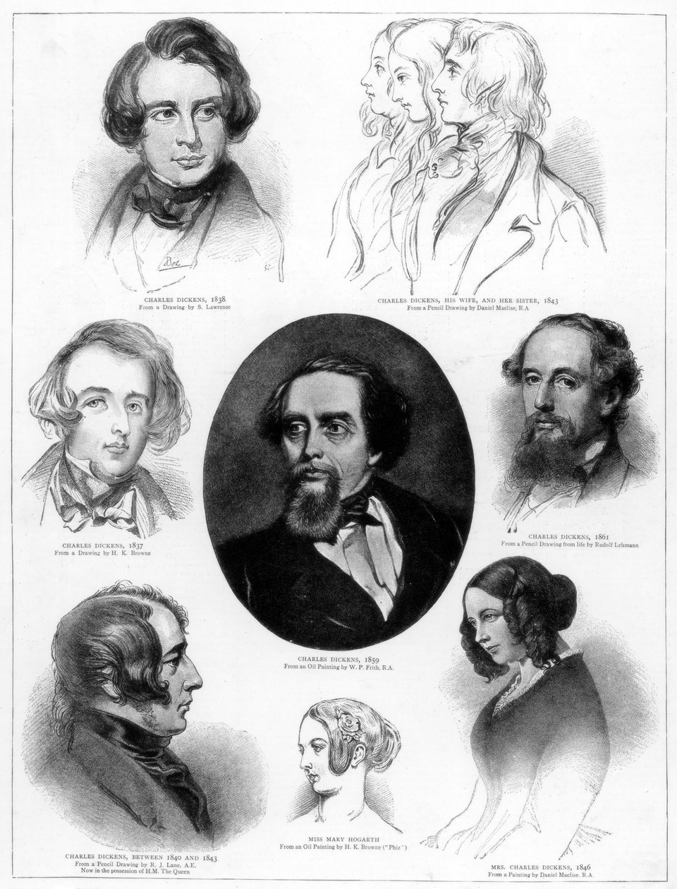 Charles Dickens 1812-1870, angol regényíró, 1892 alkotó: Unbekannt