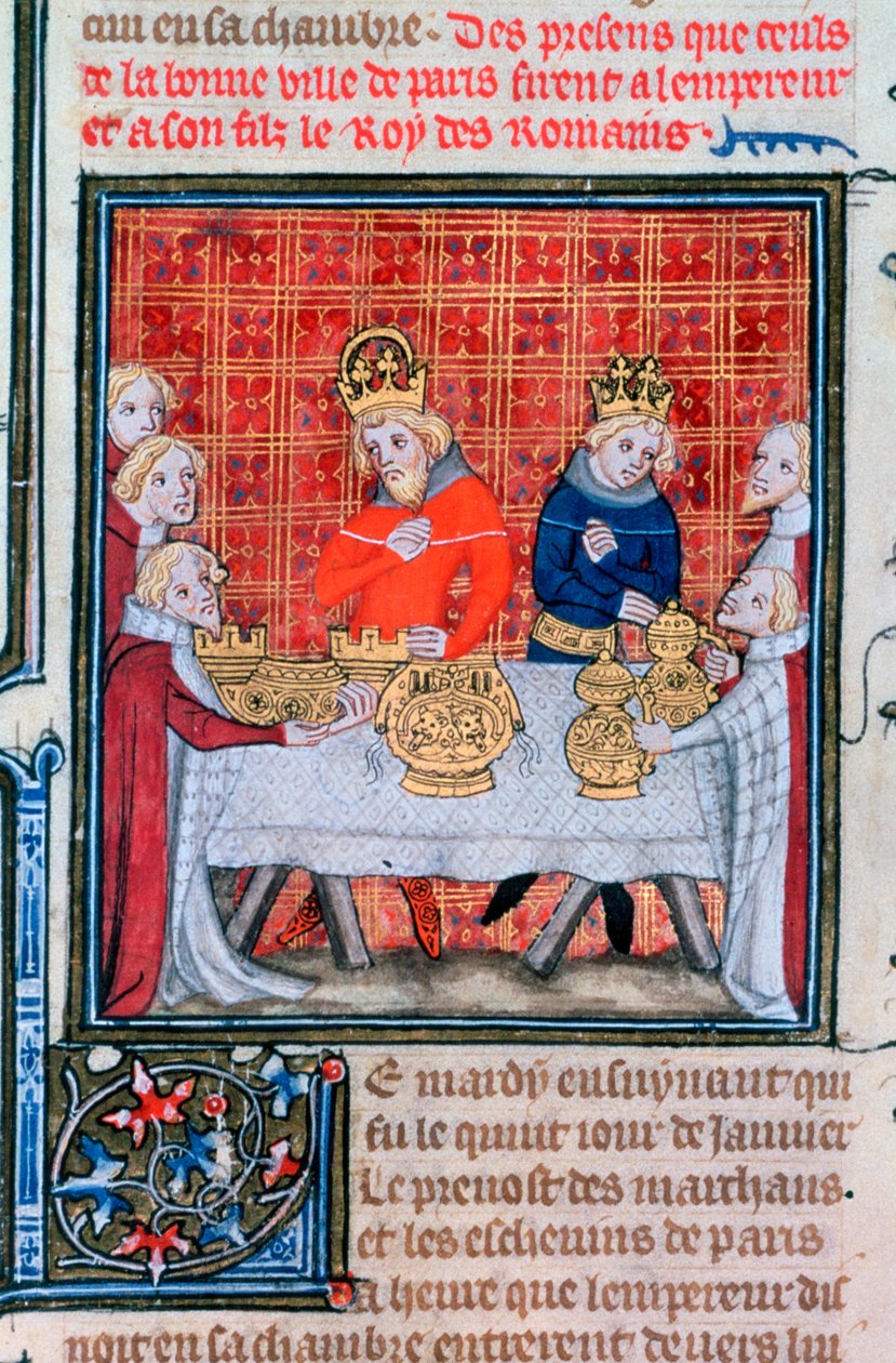 IV. Károly ajándékokat kap, 1375-1379 alkotó: Unbekannt