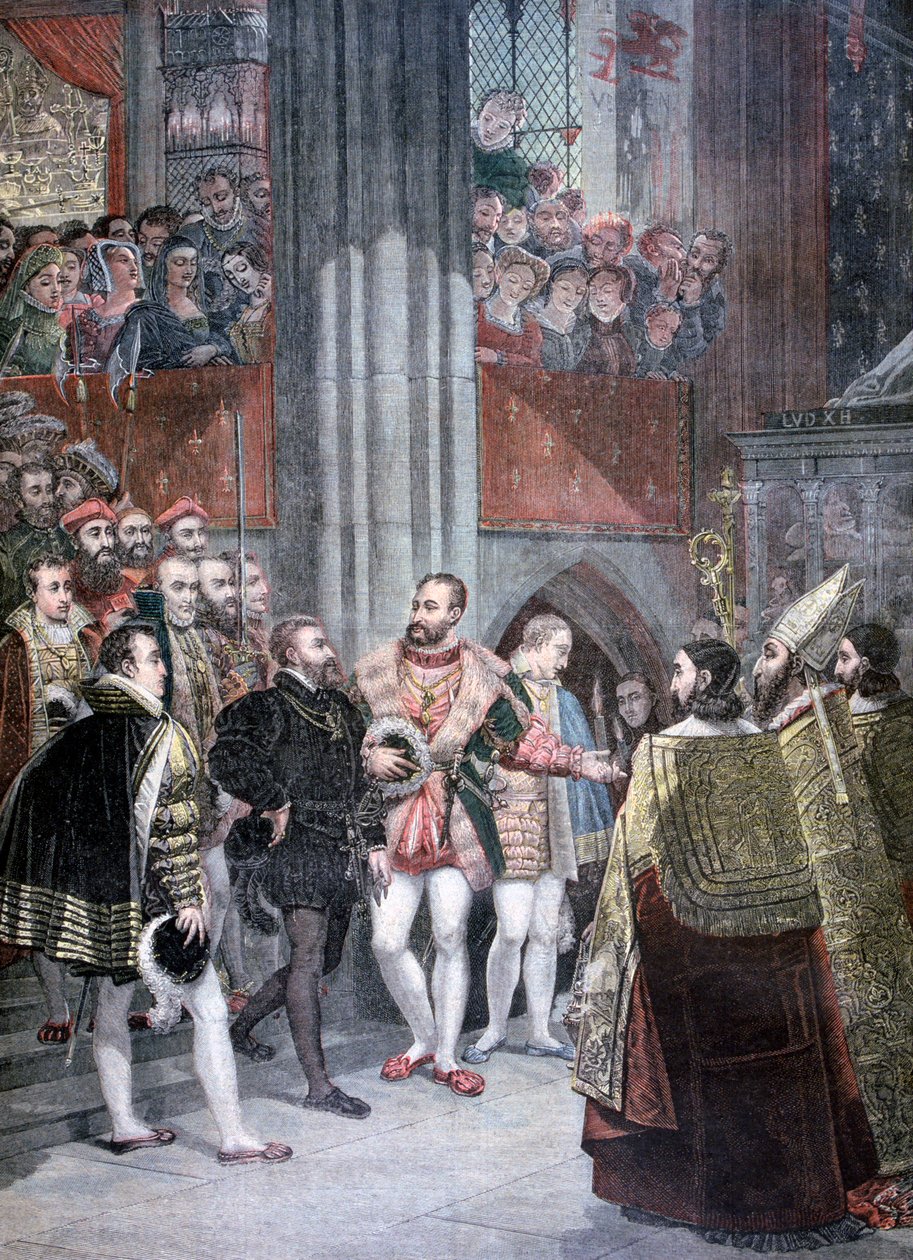 I. Károly és Charles Quint a párizsi Saint Denis-bazilikában, 1893 alkotó: Unbekannt