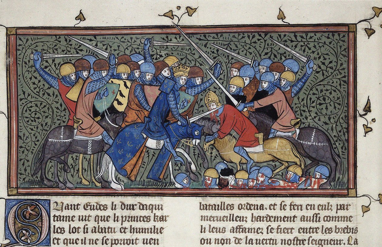 Martel Károly a toursi csatában, kb. 1332-1350. alkotó: Unbekannt