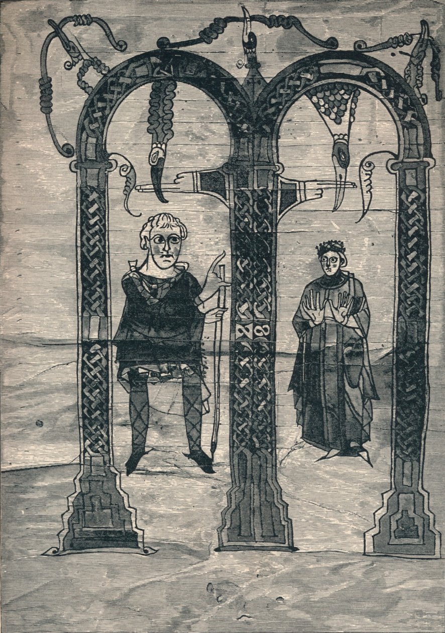 Nagy Károly és felesége, a legkorábbi portré után, c775, 1907 alkotó: Unbekannt