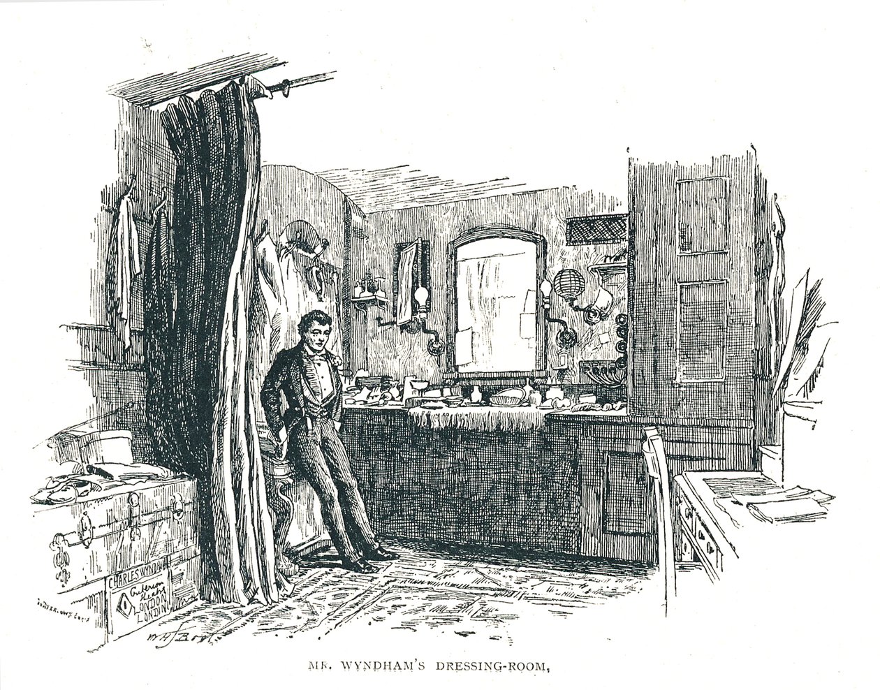 Charles Wyndham öltöző a Piccadilly felett a Criterio Színházban, 1891 alkotó: Unbekannt