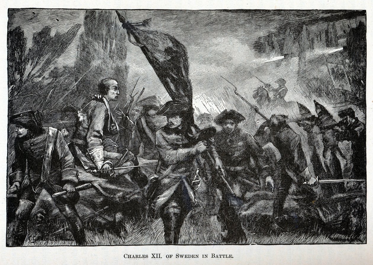 Svéd Károly XII a csatában, 1882 alkotó: Unbekannt