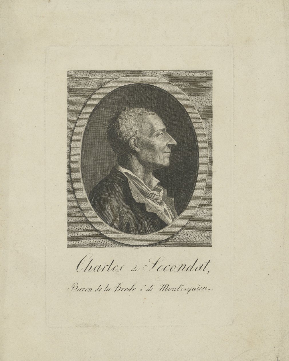 Charles de Secondat, báró de Montesquieu 1689-1755, c. 1795. alkotó: Unbekannt