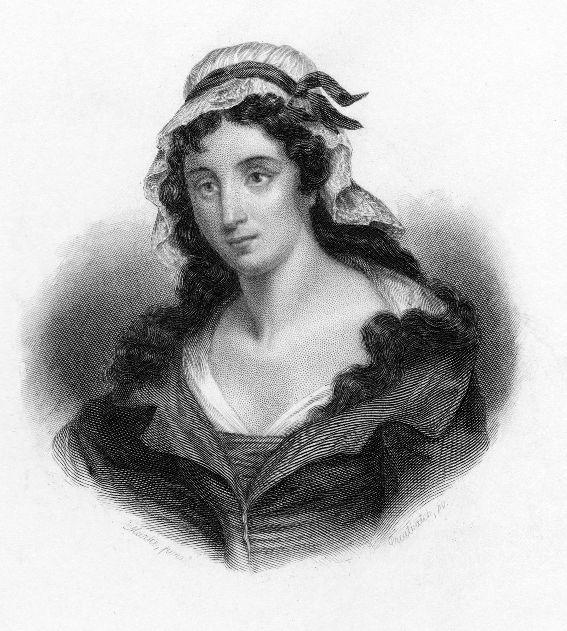 Charlotte Corday, Jean-Paul Marat francia forradalmár gyilkosa, 1793 alkotó: Unbekannt
