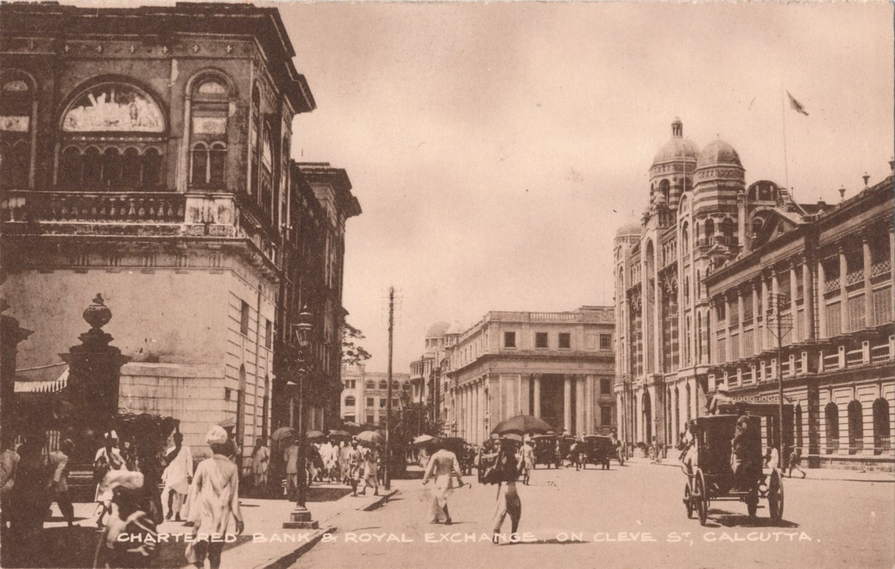 Chartered Bank & Royal Exchange, Cleve St, Calcutta, 1900 alkotó: Unbekannt