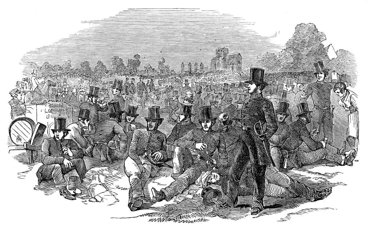 Chartist Agitation, The Police Force on Bonners Fields, 1848, 1900 alkotó: Unbekannt