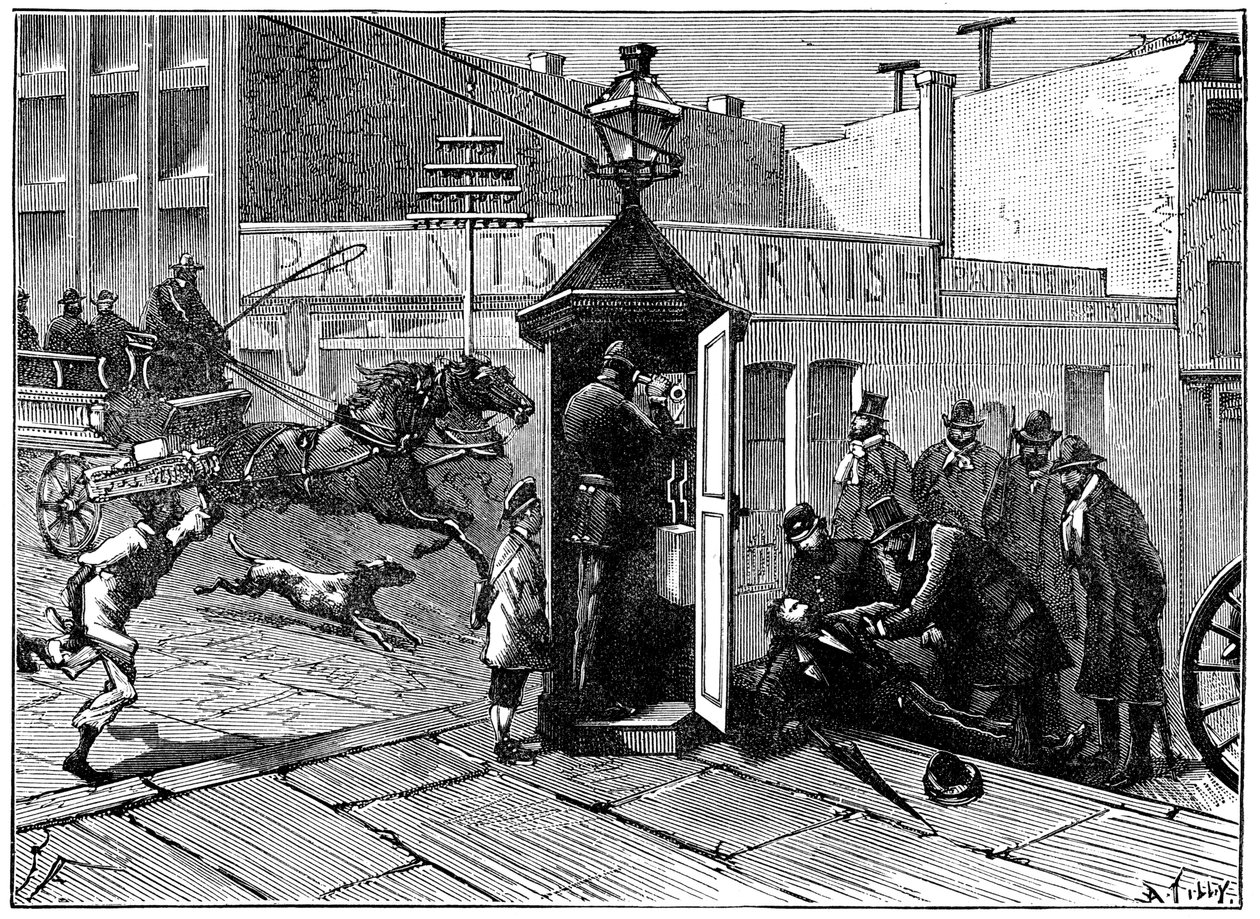 Chicagói rendőrség telefonfülke, 1886 alkotó: Unbekannt