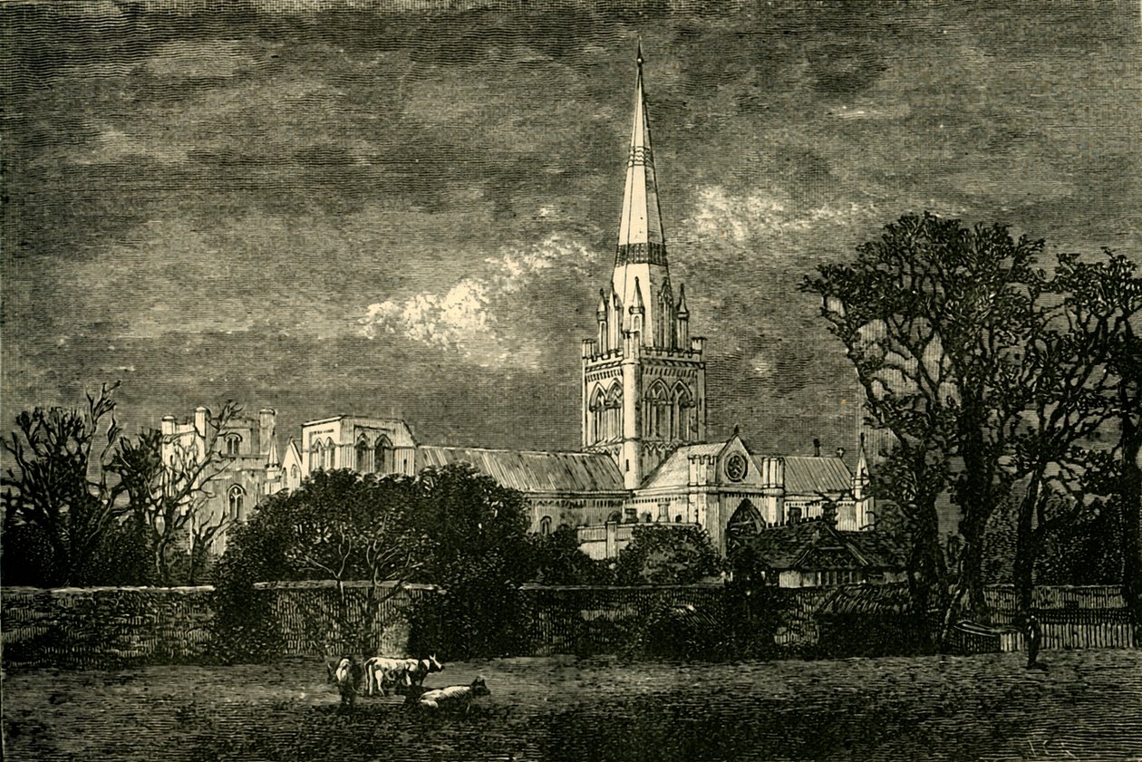 Chichester katedrális, délről, 1898. alkotó: Unbekannt