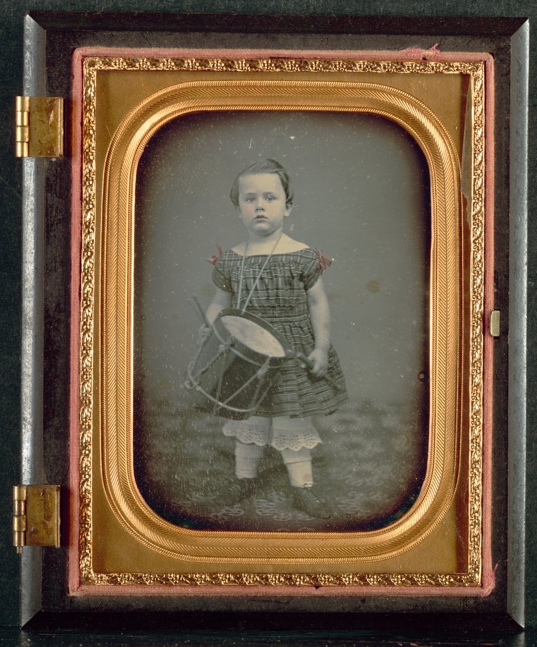 Gyermek dobbal, 1850-es évek. alkotó: Unbekannt