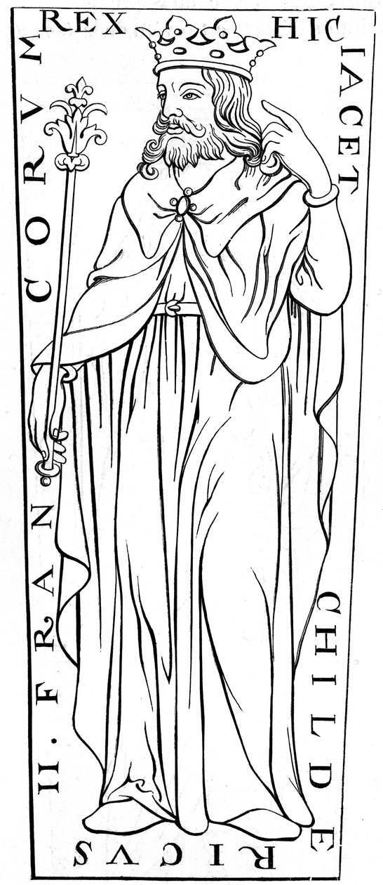 Childeric II c653-675, 12. század 1849 alkotó: Unbekannt
