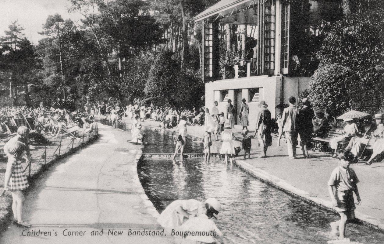 Childrens Corner és New Bandstand, Bournemouth, Dorset, 1920-as évek alkotó: Unbekannt