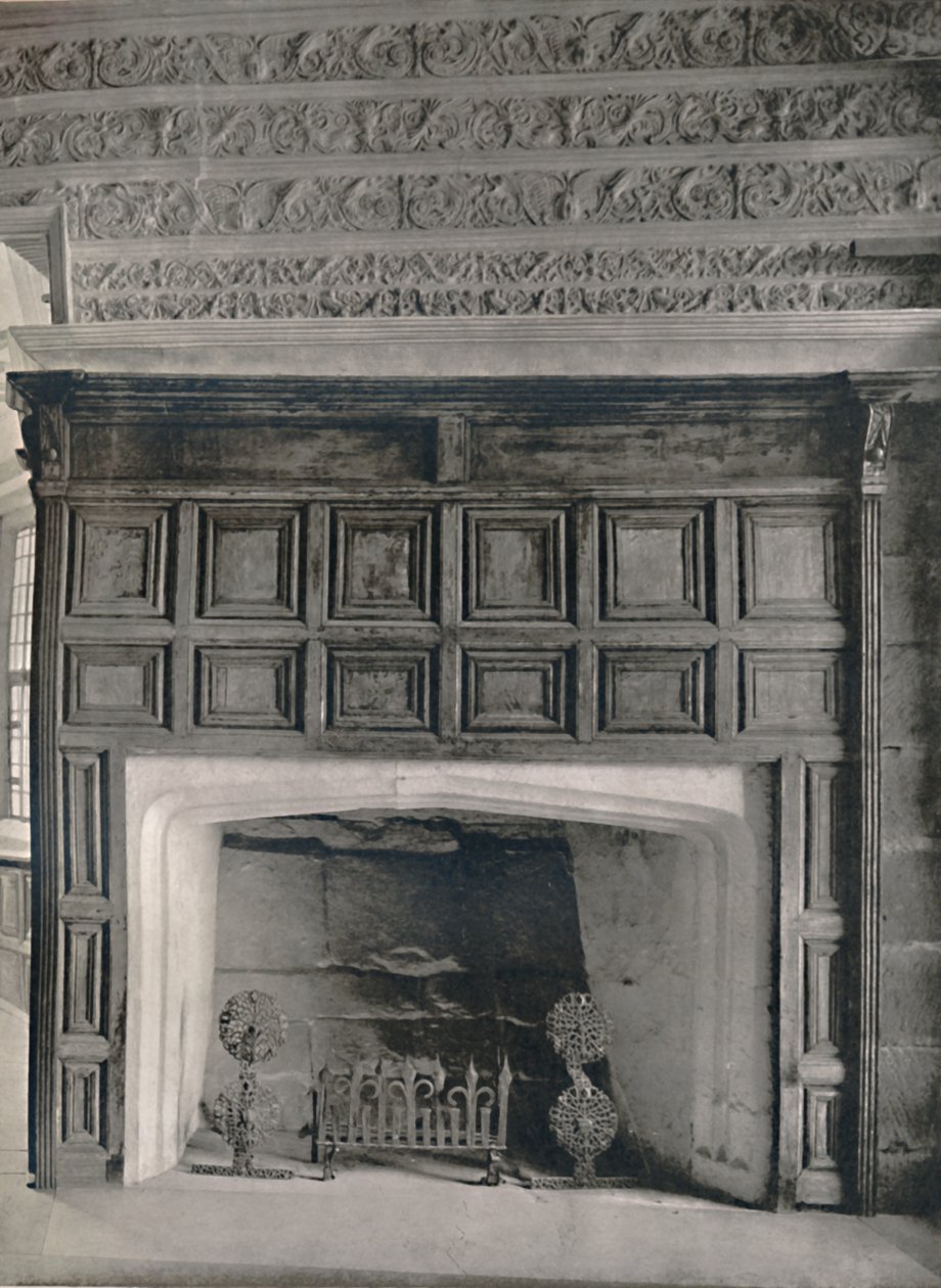 Kéménydarab az étkezőben, Haddon Hall, Derbyshire, 1927 alkotó: Unbekannt
