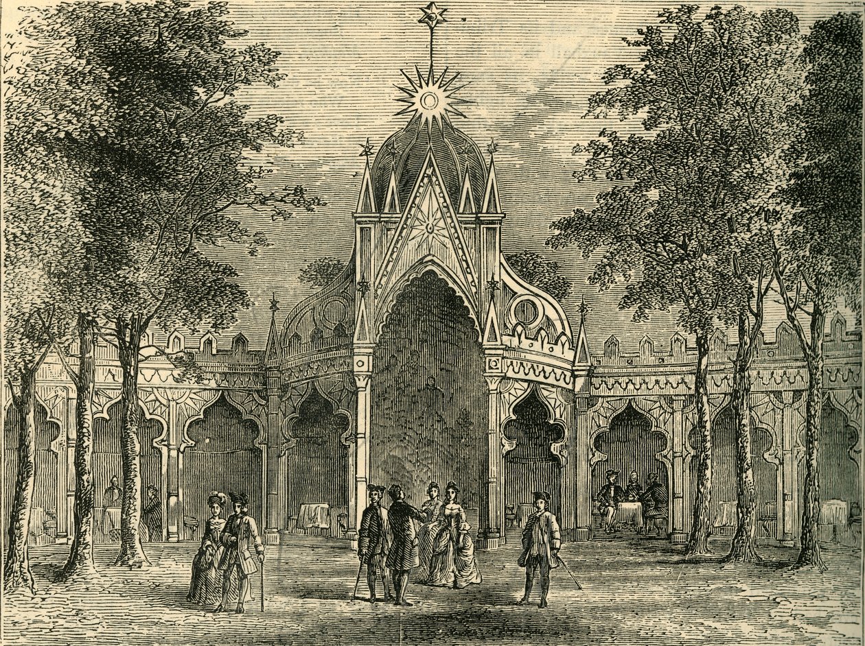 Kínai pavilon a Vauxhall Gardensben, 1878. alkotó: Unbekannt